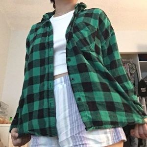 green & black flannel